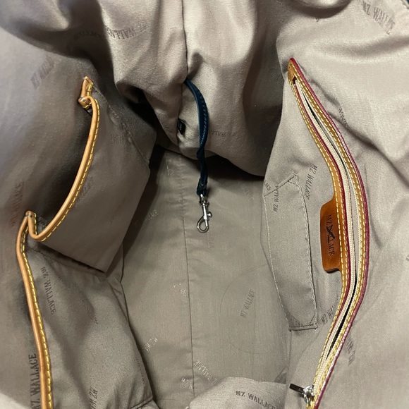 MZ Wallace Chelsea Navy Blue Tote EUC  with Silver Hardware. Beautiful/Multi-Use - Picture 10 of 14